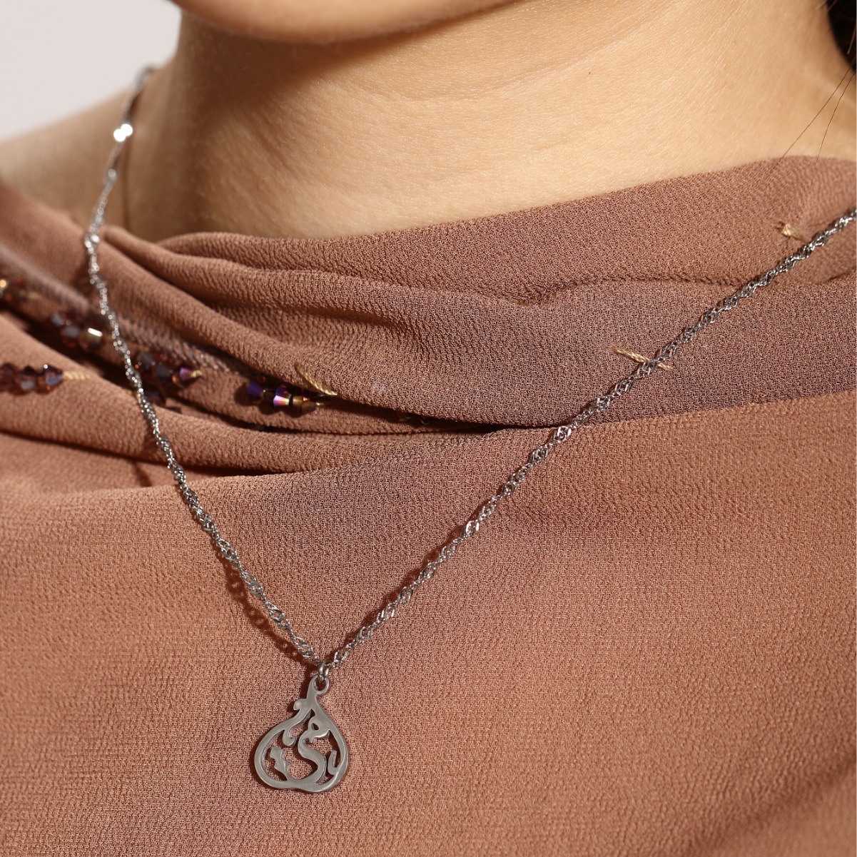 Joyas xuping collar de acero inoxidable en forma de corazón árabe joyas transfronterizas de moda de Oriente Medio mujeres colgantes de amor