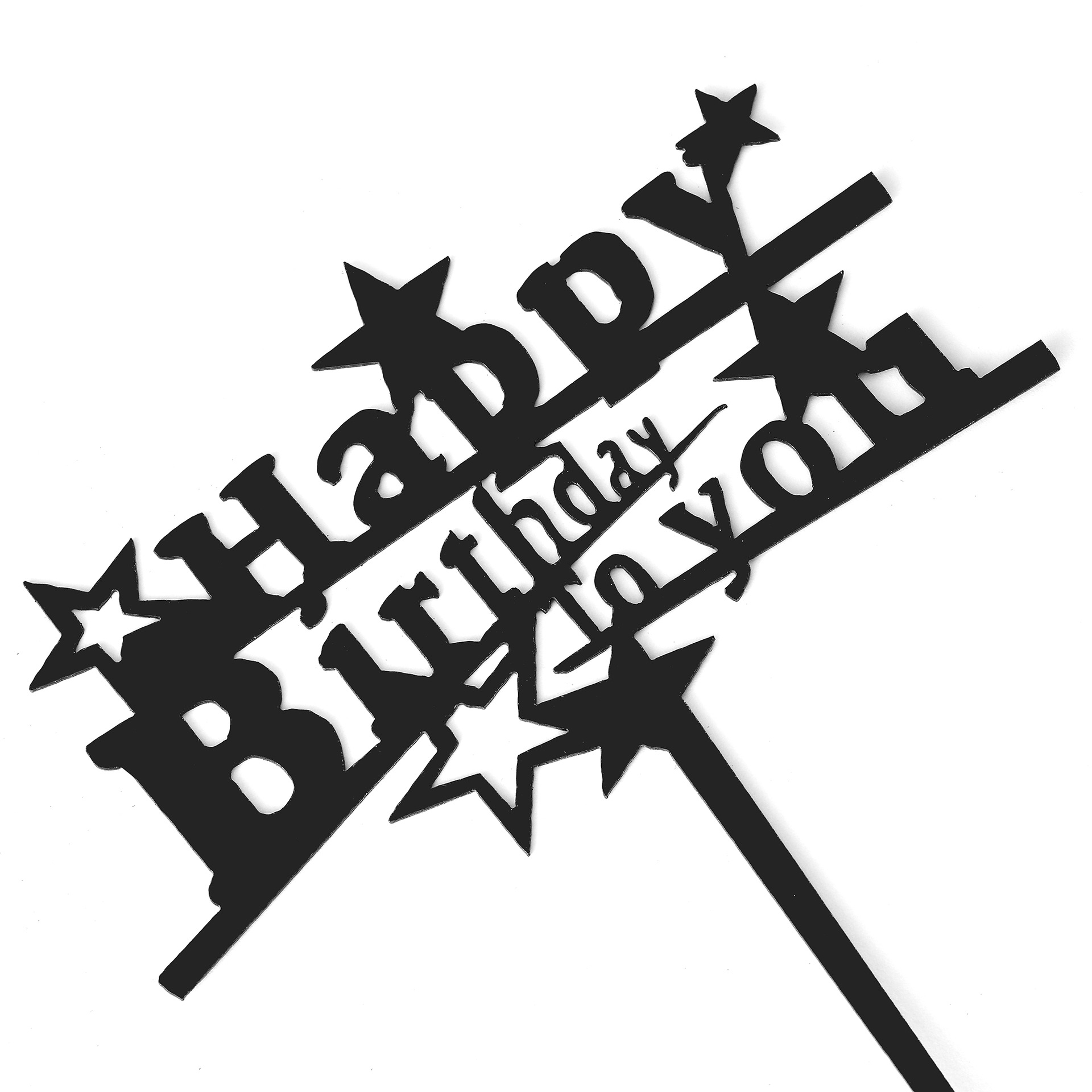 Pequeño 10 paquetes de pasteles acrílicos, tarjetas, letras, arreglos de cumpleaños, tarjetas, decoraciones para hornear, decoración de celebridades de Internet