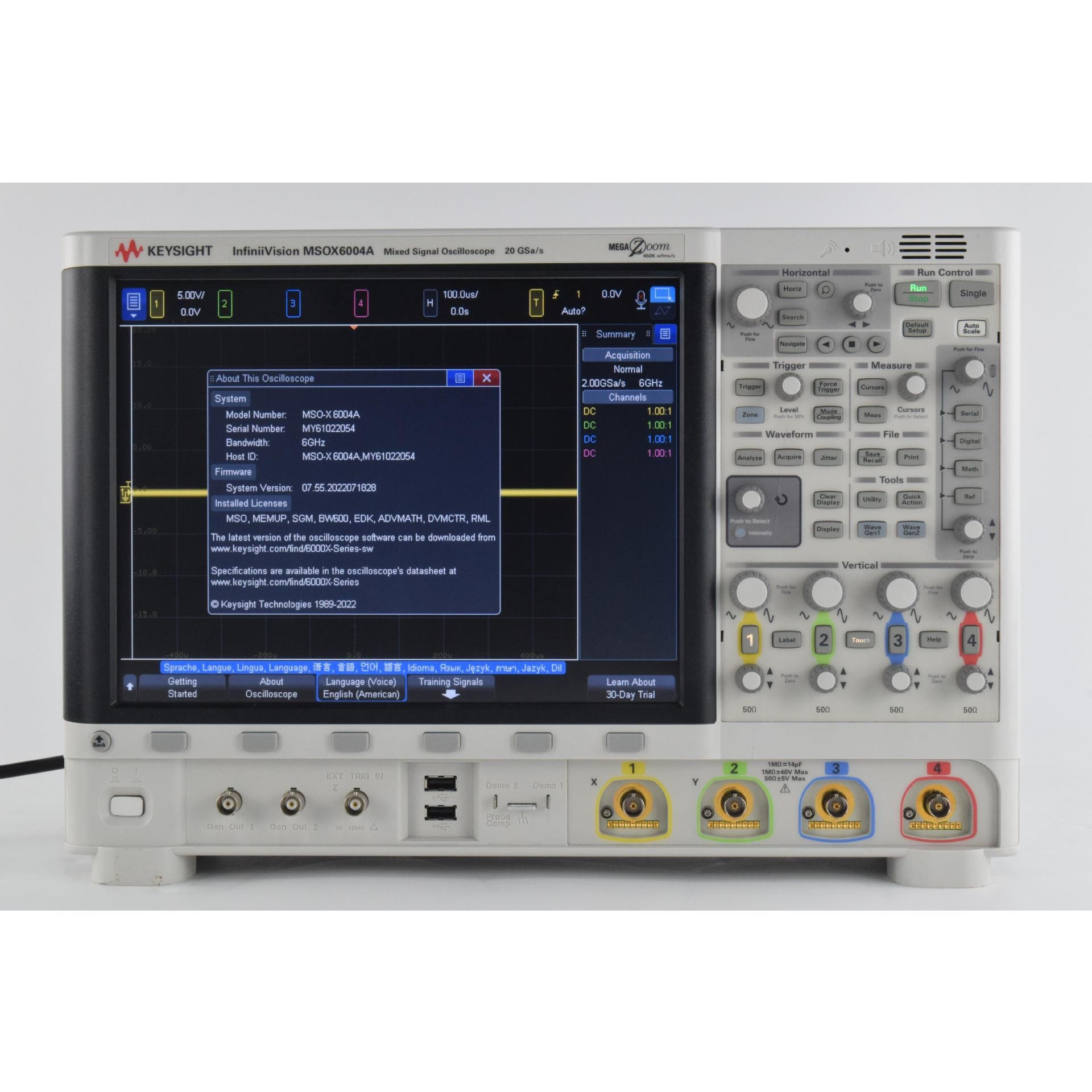 是德科技Keysight  MSOX6004A 混合信号示波器6000X系列