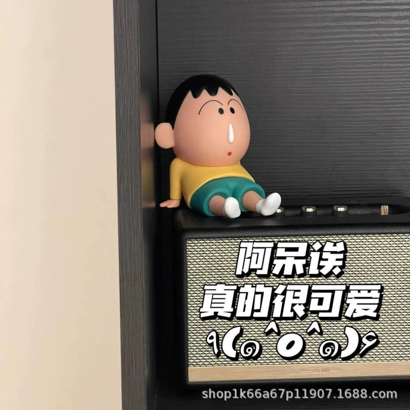 クレヨンしんちゃん阿呆怠け者携帯電話スタンド置物ネット赤アニメ野源デスクトップモデル潮游公仔卸売り|undefined
