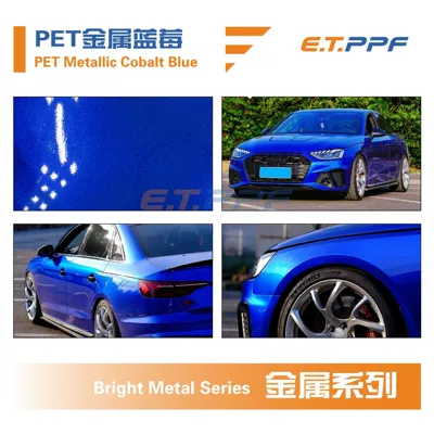 Auto Color Change Film | Film Pet Base Ultra-Bright No Orange - pet-metallic-cobalt-blue-152m17m