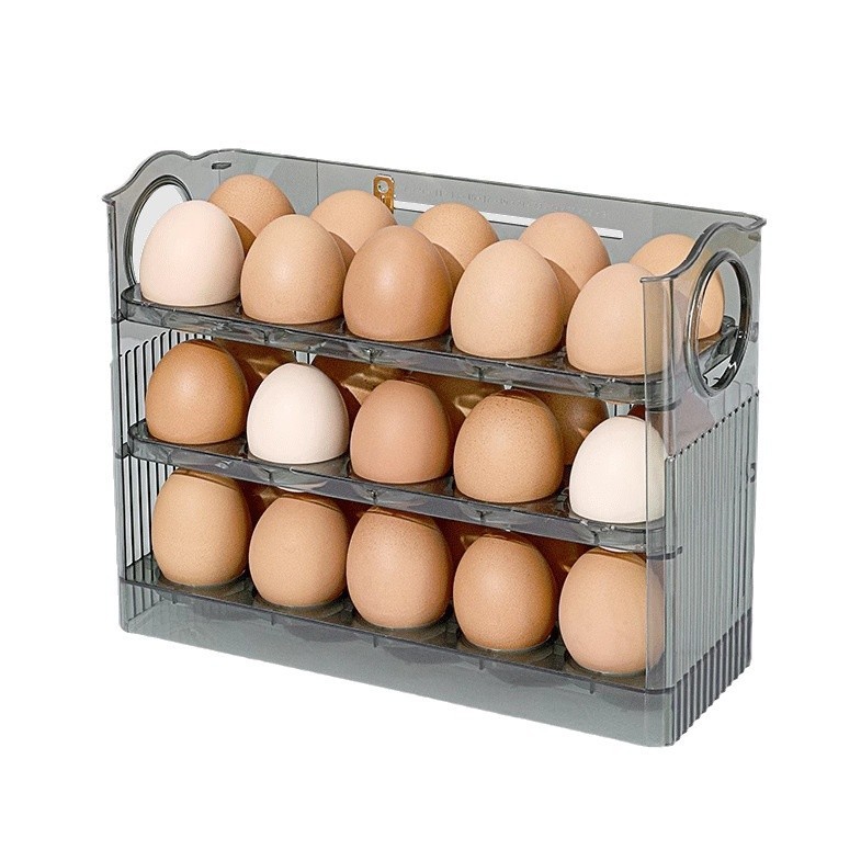 サイドドア卵収納ボックス冷蔵庫専用反転整理神器キッチン食品級新鮮保持ボックス|undefined