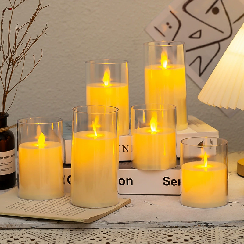 Креативные свадебные свечи-аксессуары, имитирующие светодиодные цифровые свечи, романтические оформления для дней рождения, рождественские акриловые атмосферные светильники.