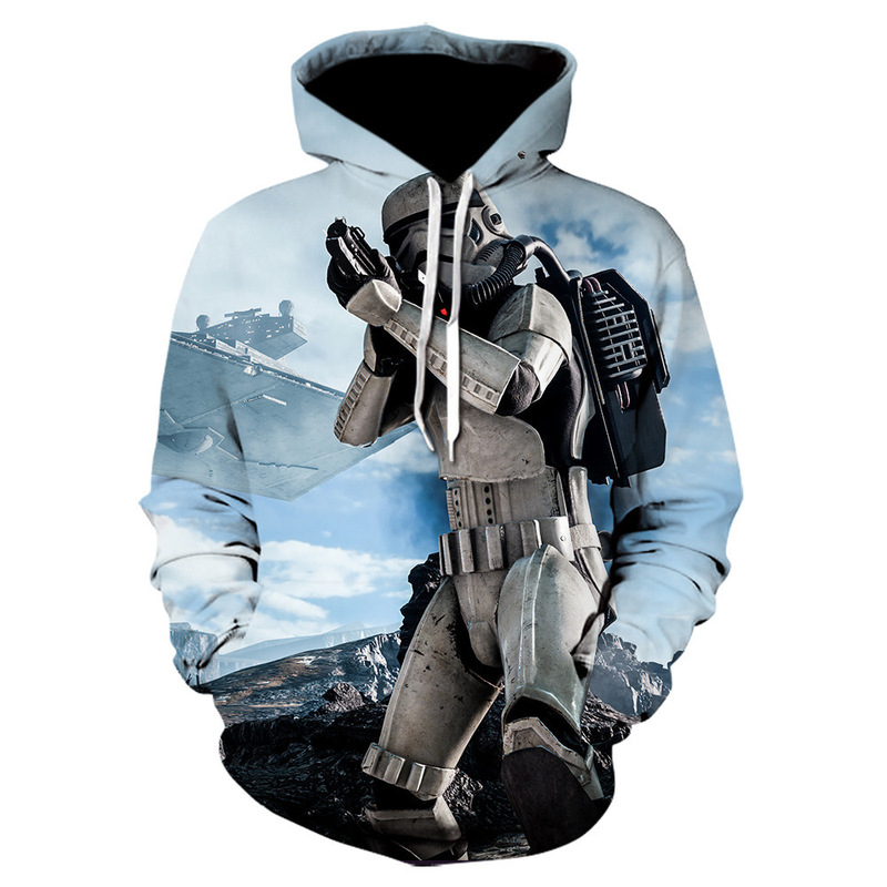 AliExpress hoodie cross-border star wars 3D printing Europe and the United States loose hooded couples vests a generation of hair AliExpress hoodie cross-border star wars 3D printing Europe and the United States loose hooded couples vests a generation of hair