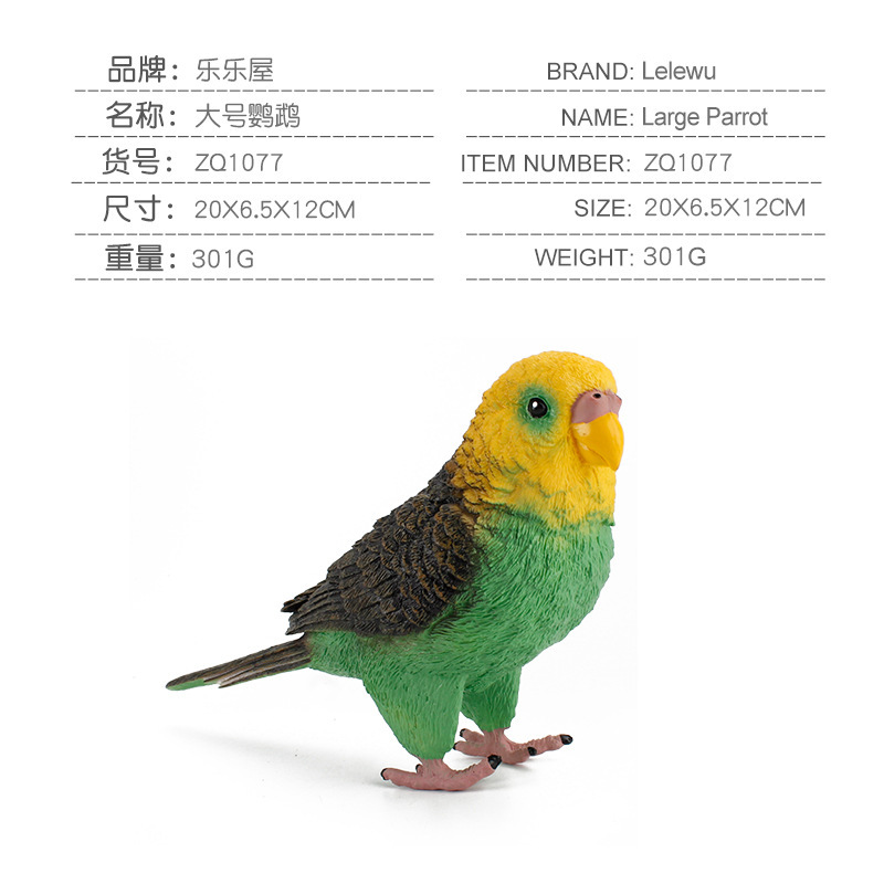 Exportación transfronteriza de simulación de pájaros modelo de papagaios peonía papaio de escritorio decoración estática juguetes