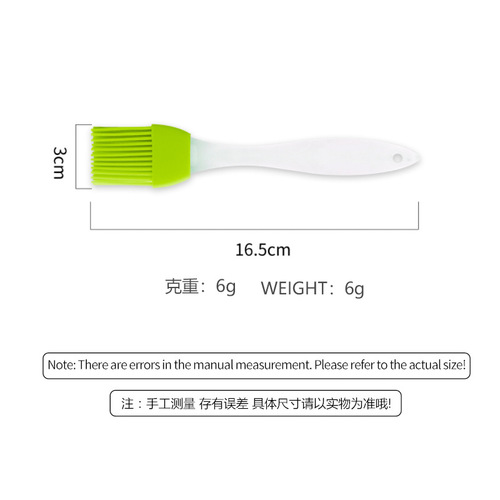 Silicone BBQ Bristle Food-Grade High-Temperature Oil Brush Plastic Handle Silicone Brush Household Oil Brush Wholesale