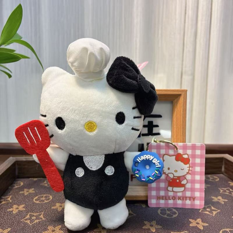 可爱萌网红甜甜圈KT毛绒玩具公仔小猫咪包包挂饰钥匙扣娃娃玩偶|undefined