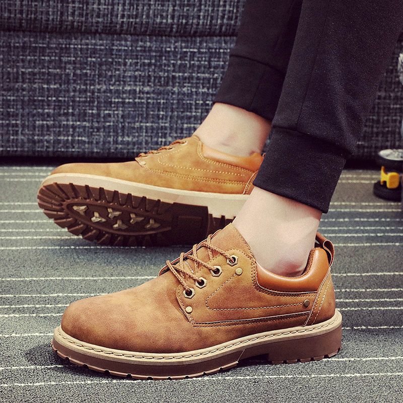 Simon Reiner Autumn Men's Shoes Fashion British Outdoor Tooling Shoes Trendy Men's Work Shoes Casual Shoes Men's Low-top