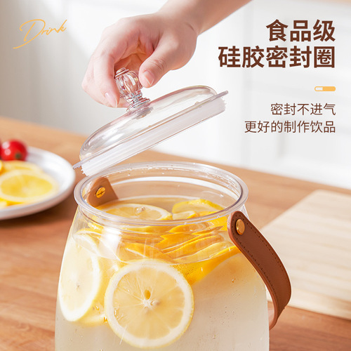 Household Large Capacity Beverage Barrel High-End Summer Ice Bucket Food-Grade Plastic Tea Water Separator with Electroplated Spout
