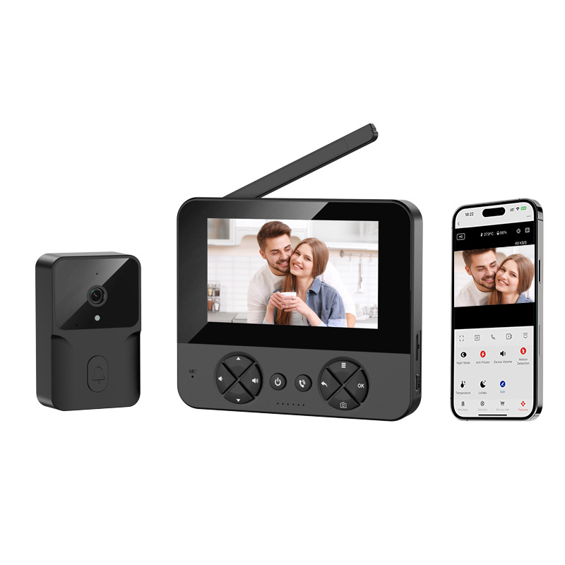 Nuevo M15 timbre visual multifunción video full-duplex intercom timbre inteligente función de visión nocturna timbre de música