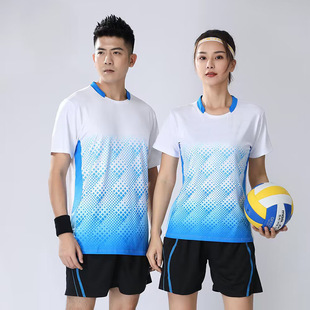 Spot Wholesale Cross-Border Tennis Clothing Summer Short-Sleeved Sports Group Purchase Printed Badminton Clothing Suit Men's and Women's Table Tennis Clothing
