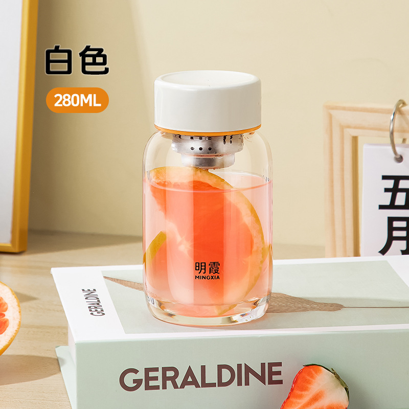 Mingxia 単層高ホウケイ酸塩 INS スタイルガラスミニティーカップホームウォーターカップハンドル付き卸売カスタマイズ|undefined