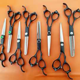 亚马逊6寸理发剪刀美发剪刀平剪打薄牙剪套装工具跨境工厂批发