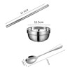 School dinner plate stainless steel, tableware for kindergarten, set, increased thickness