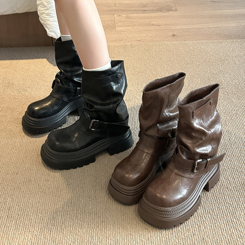 超火马丁靴女款2025新款英伦风早秋美拉德配裙子洋气短靴|undefined