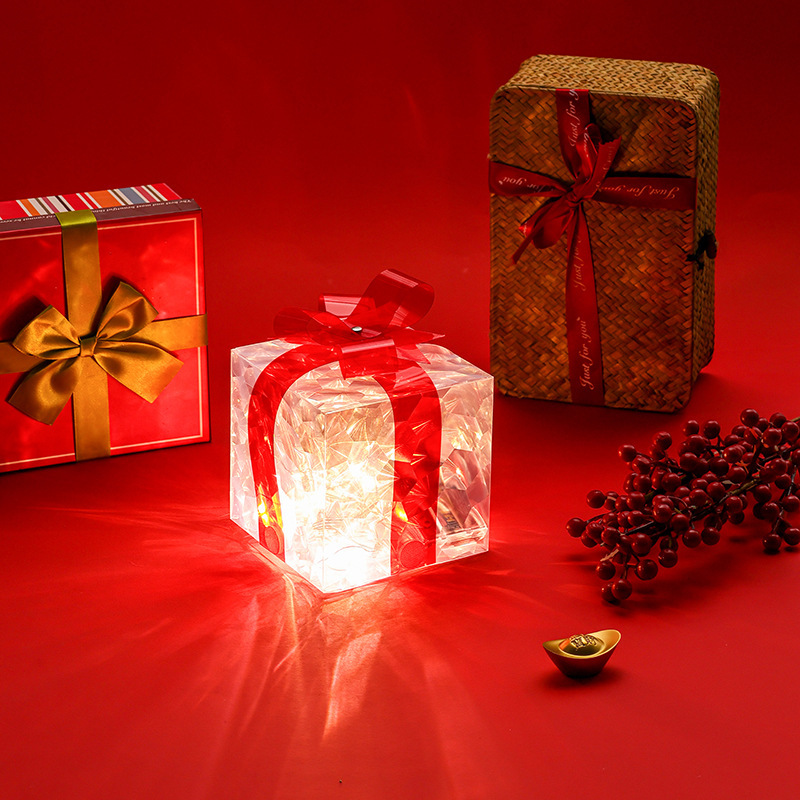 発光ギフトボックスクロスボーダークリスマス装飾レーザーギフトボックス|undefined