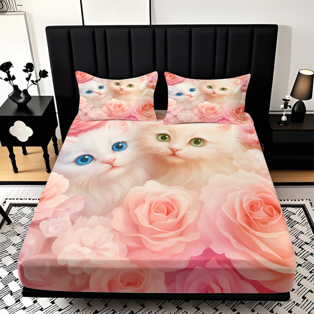 TEMU / JIT Amazon Kitty Pattern Digital Print Pro Skin Bed Kits Fabricante suministro directo transfronterizo
