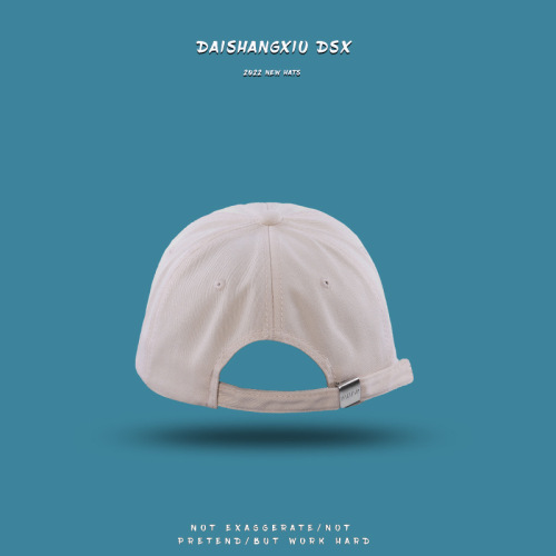 Hats for women, versatile spring and summer trendy 3D embroidered baseball caps, sun protection soft-top sunshade hats, face-showing small baseball caps for men