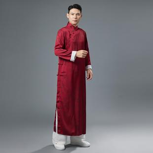 Traditional Chinese Style Long Robe Performance Costume Stage Outfit for Comedy and Drama