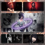 跨境动漫鼠标垫超大wallpaper同款办公桌垫游戏二次元电脑键盘垫