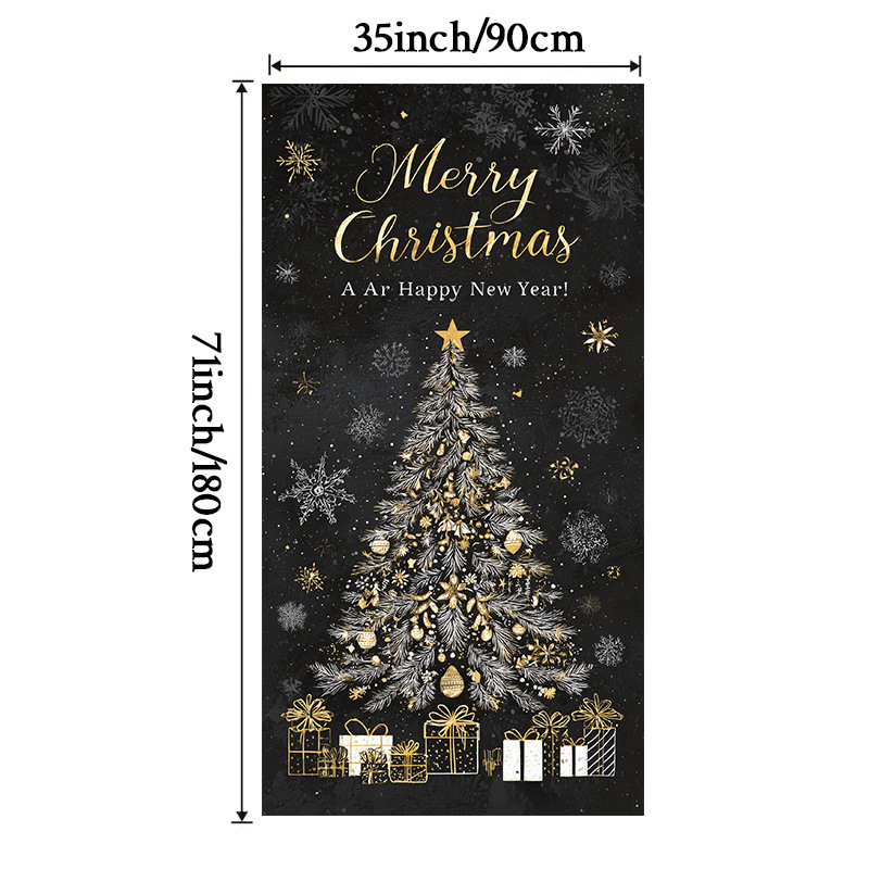 Lámparas de color de Navidad cubierta de tela decoración puerta de poliéster de alta densidad tela de fondo de Año Nuevo fiesta de puerta de entrada amueblado tapices