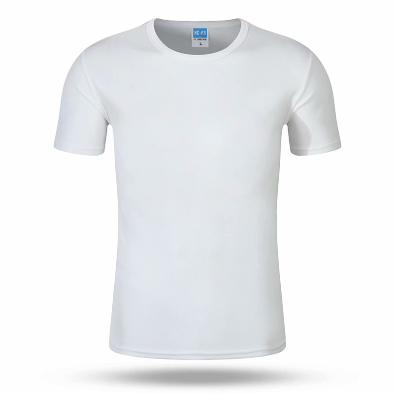 Solid Color T-Shirt Quick-drying Clothes Short-sleeved Sports Advertising Shirt Group Work Clothes Marathon Clothes T-shirt Round Neck
