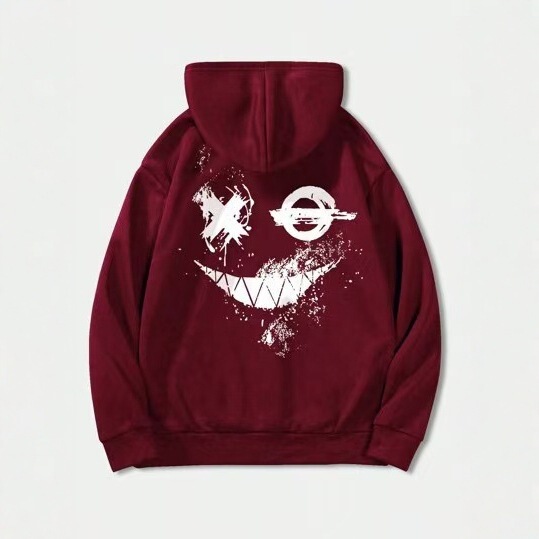 2025 European and American Style Velvet 3D Printed Devil Smiley Hooded Sweatshirt for Women Loose Trendyy Versatile Long-Sleeved Jacket for Men 2025 European and American Style Velvet 3D Printed Devil Smiley Hooded Sweatshirt for Women Loose Trendyy Versatile Long-Sleeved Jacket for Men