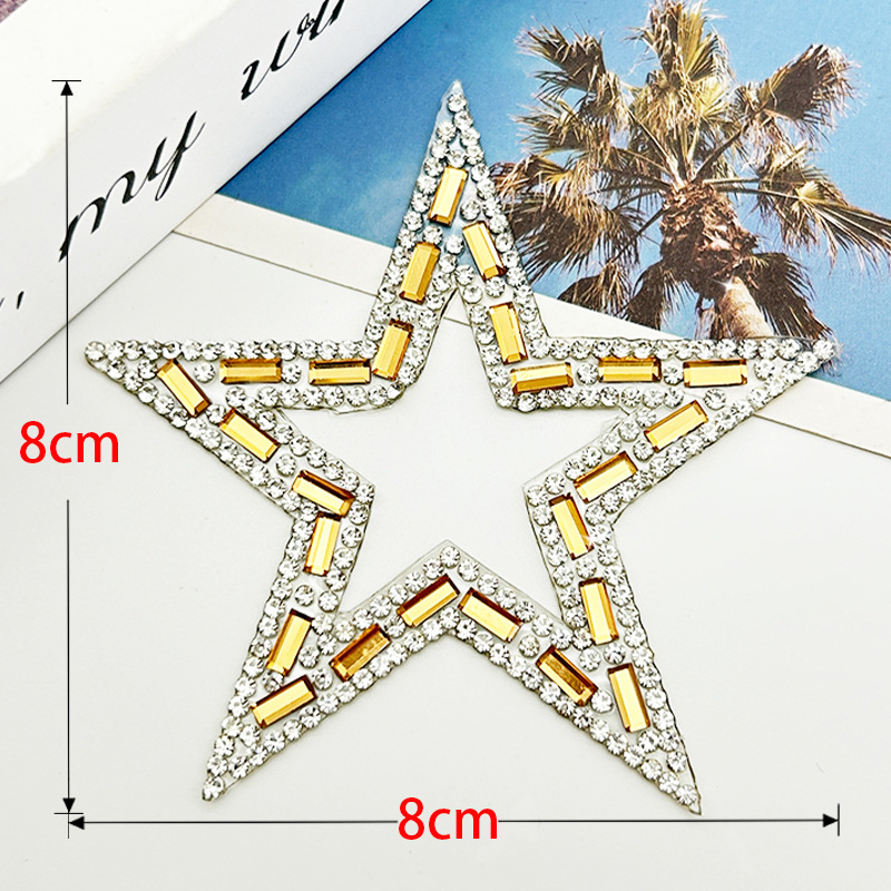 Nuevo diamante de pentacos accesorios de joyería tela de perforación hueca patrón adhesivo sombrero de diamante adesivo decoración diy