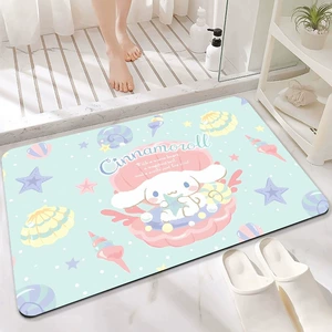Sanrio ağ döşəmə matı, cizgi film naxışlı, suyu hopduran, sürüşməyən hamam xalçası