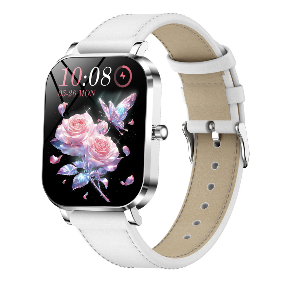 Cross-Border New Product Women's Smart Watch Bluetooth Call Ultra-Thin Sports Pedometer Waterproof Message Reminder Health and Fashion