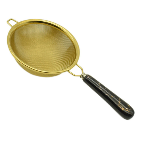 Manufacturer wholesale 304 stainless steel tea leak tea strainer ceramic handle tea filter tea infuser tea set accessories