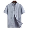 Summer ethnic top, Chinese style, ethnic style, cotton and linen, with short sleeve