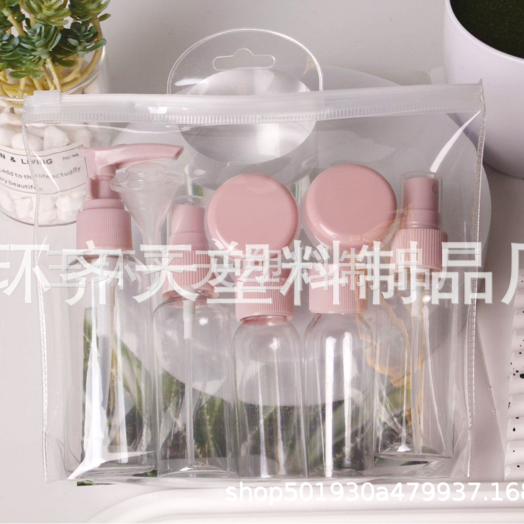 Spot Travel Set Botella de maquillaje Botella de plástico Botella de loción Botella de tóner Shampoo Disposición Botella Spray Botella