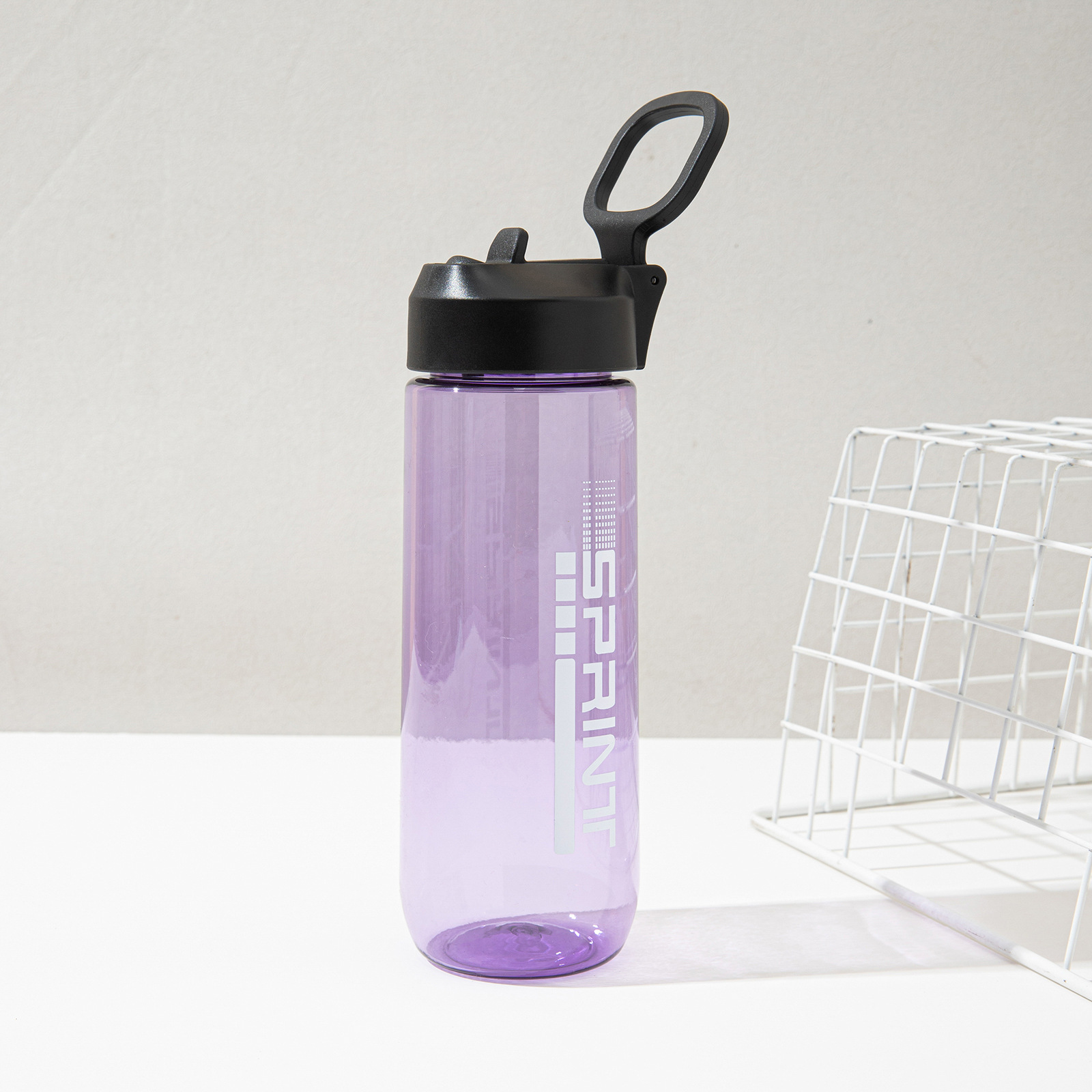 Nueva taza de agua de plástico de comercio exterior, hervidor deportivo portátil para hombres y mujeres, automóvil de verano, taza espacial simple de gran capacidad al aire libre