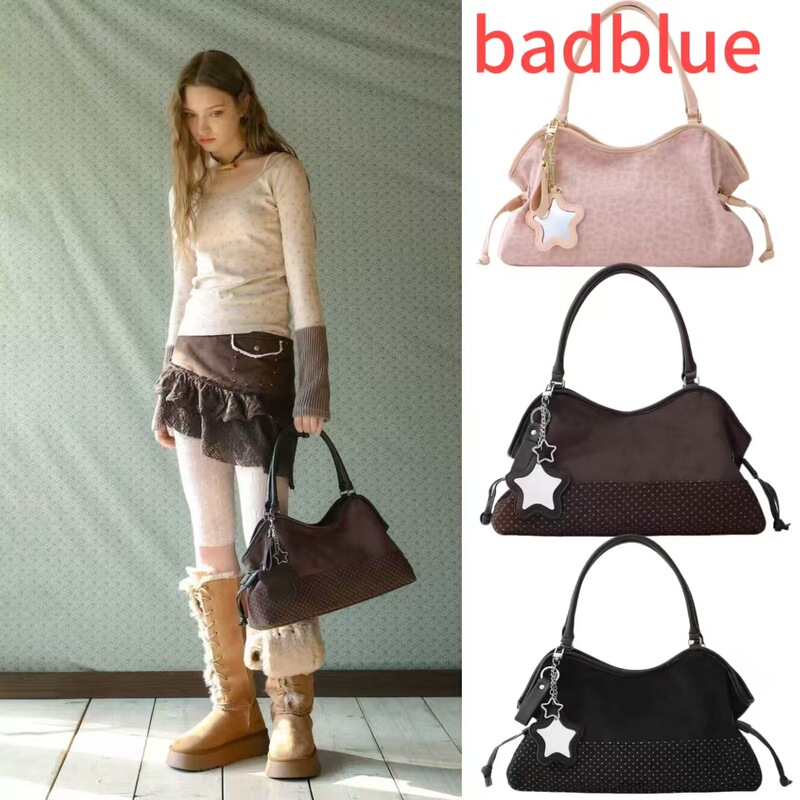 Badblue New Color Mini Tote Bag Korean Style Polka Dot Cute Fashion Casual Shoulder Bag Handbag Badblue New Color Mini Tote Bag Korean Style Polka Dot Cute Fashion Casual Shoulder Bag Handbag