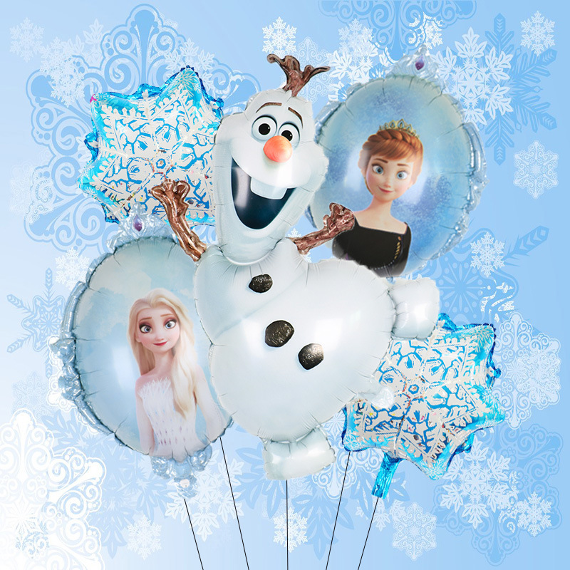 Cross-border large snowman balloon set Frozen Princess series birthday party decoration balloons