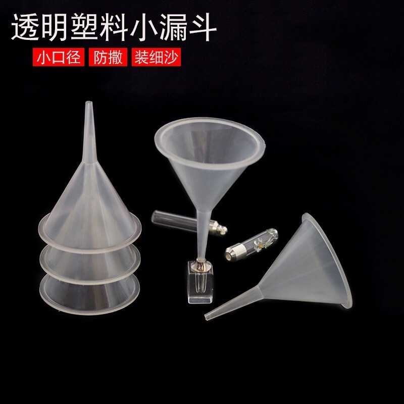 Transparent Plastic Small-Mouth Funnel, Plastic Dispensing Mini Funnel, Liquid Granule Powder Dispensing Funnel