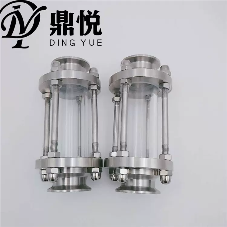 不锈钢快装视镜玻璃管道 卫生级法兰视镜 直通快开视盅管道视镜