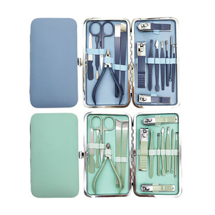Stainless Steel Nail Clipper Set 15-Piece Manicure and Pedicure Beauty Pliers Manicure Tools Nail Clipper Set Storage