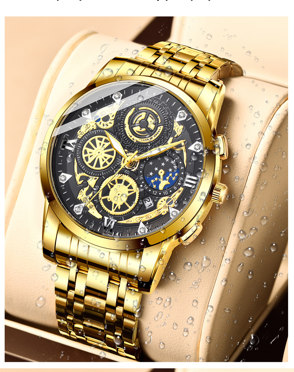 Montre quartz homme étanche design concept squelette épuré_voghion.com