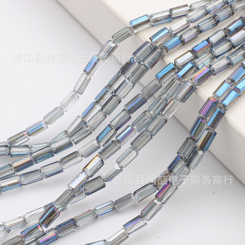 カットクリスタルガラス長方形ビーズDIYジュエリーアクセサリーネックレスイヤリングヘアアクセサリー衣料品アクセサリービーズクリスタルビーズ|undefined