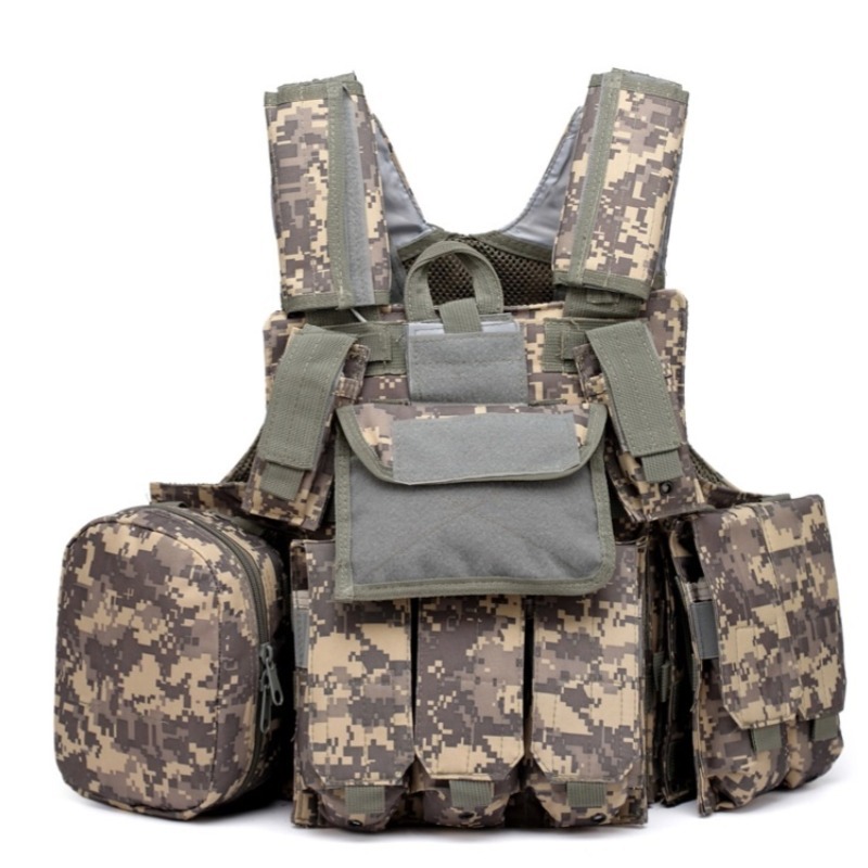 Ropa deportiva al aire libre, entrenamiento de camuflaje, chaleco de combate, chaleco a prueba de balas y a prueba de puñaladas, chaleco táctico de protección, chaleco