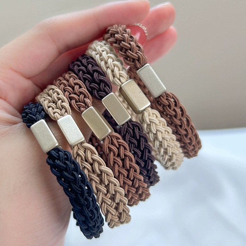 Woven hair rope handmade with pigtail