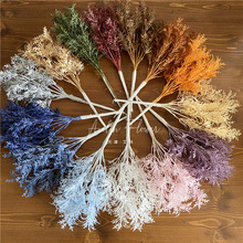 仿真5叉小把束香草 多色塑料松草打底点缀装饰用婚庆插花迷雾雾凇