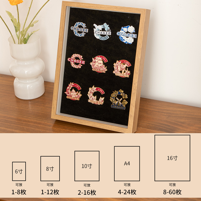 Màu gỗ (rỗng 5cm) / 6 inch [đường kính trong 10,2*15,2 cm] tấm nỉ đen miễn phí