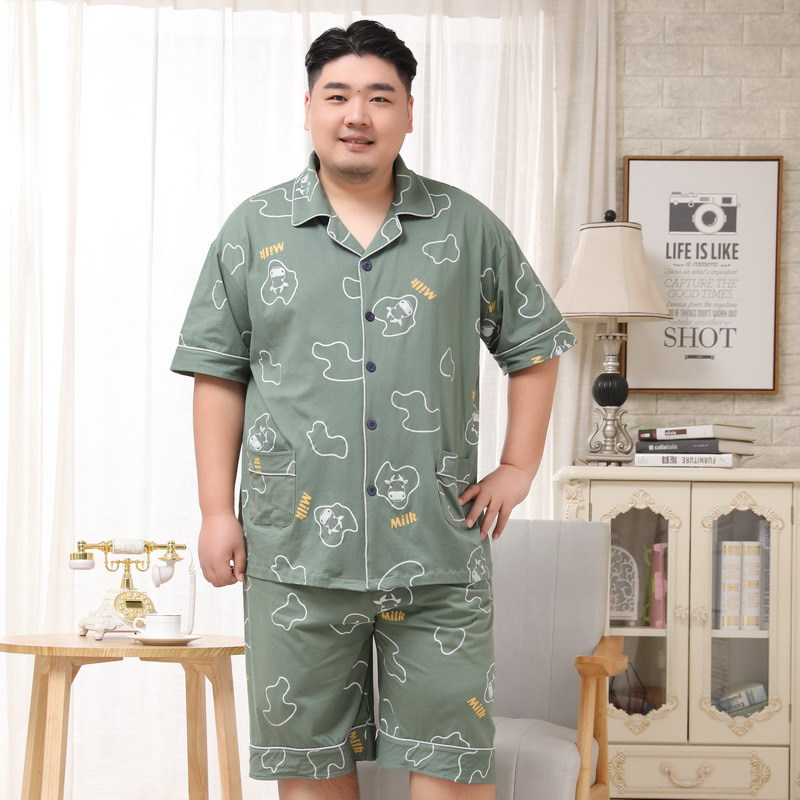 콩 녹색 인쇄 옷깃 짧은 5 8781