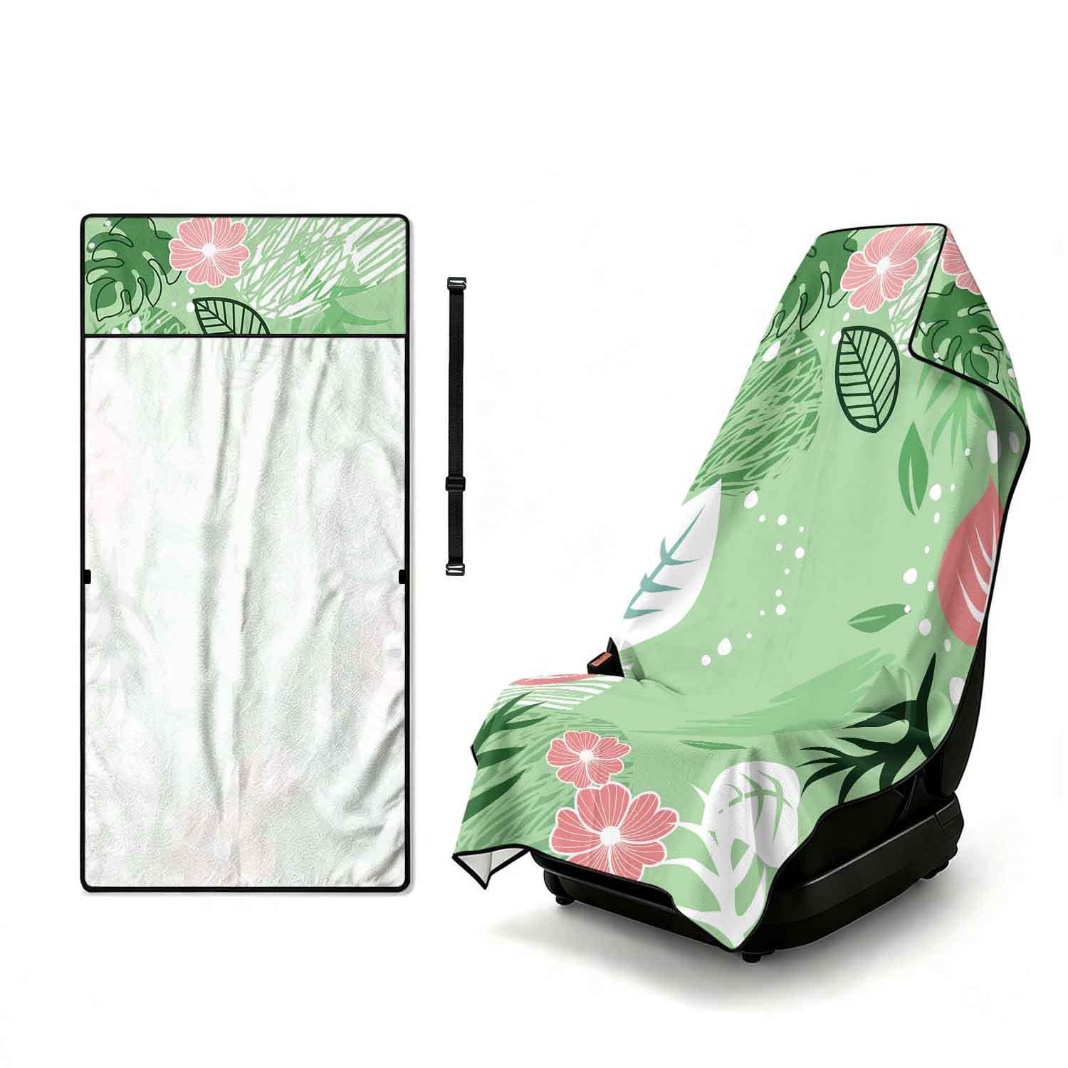 Summer bath towel and car seat cover 2-in-1, ultra-fine fiber outdoor beach and car dual-use universal seat cushion