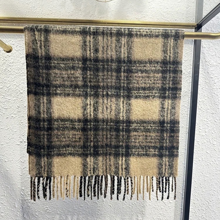 Women's Winter Checked Scarf Thickened Imitation Cashmere Shawl_voghion.com