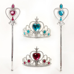 冰雪奇緣髮飾套裝發箍髮飾品頭箍公主王冠皇冠頭飾魔法棒