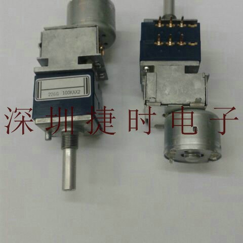 经销批发日本 ALPS 27型带马达电位器 A100K 供应高品质电位器